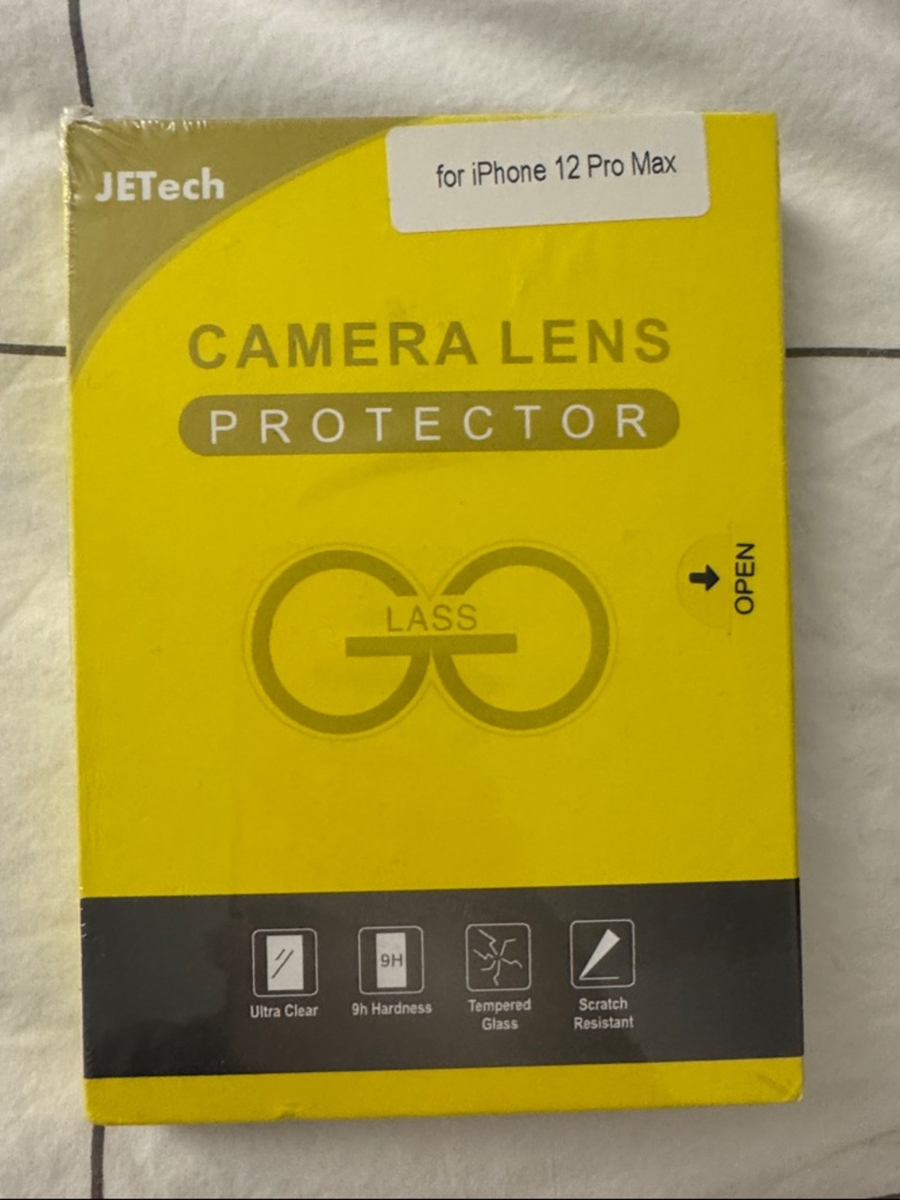 JETech Camera Lens Protector - Bright Yellow Packaging